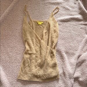 Catherine Malandrino Tan Wool Knit Tank Top